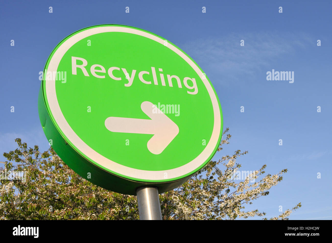 Recycling Center Sign Stock Photo Alamy