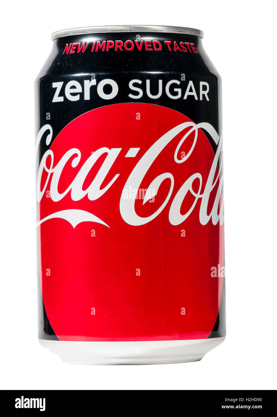 A can of Zero Sugar Coca-Cola. Stock Photo