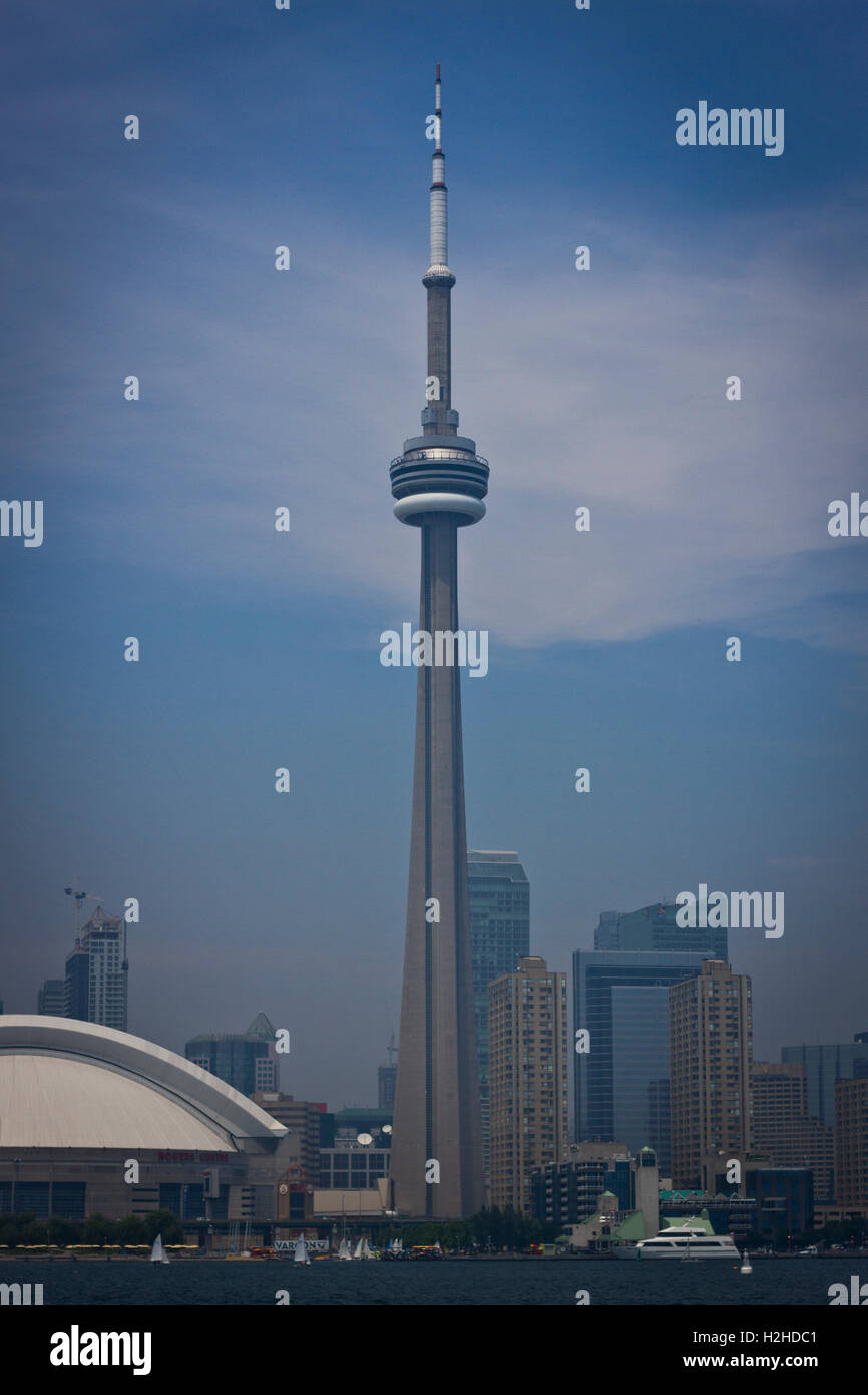 View of the CN Tower in Toronto, Canada. Stock Photo