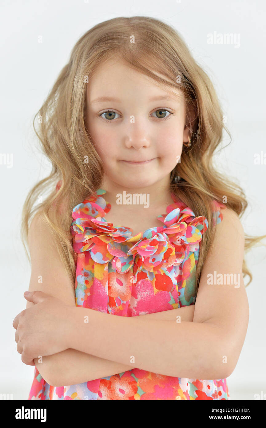 cute little girl posing Stock Photo - Alamy