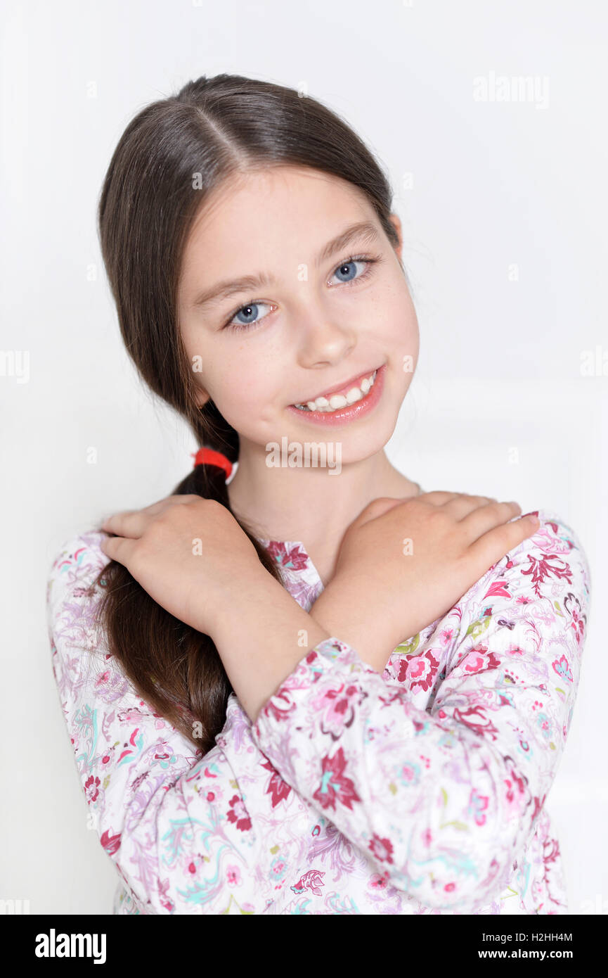 cute little girl posing Stock Photo - Alamy