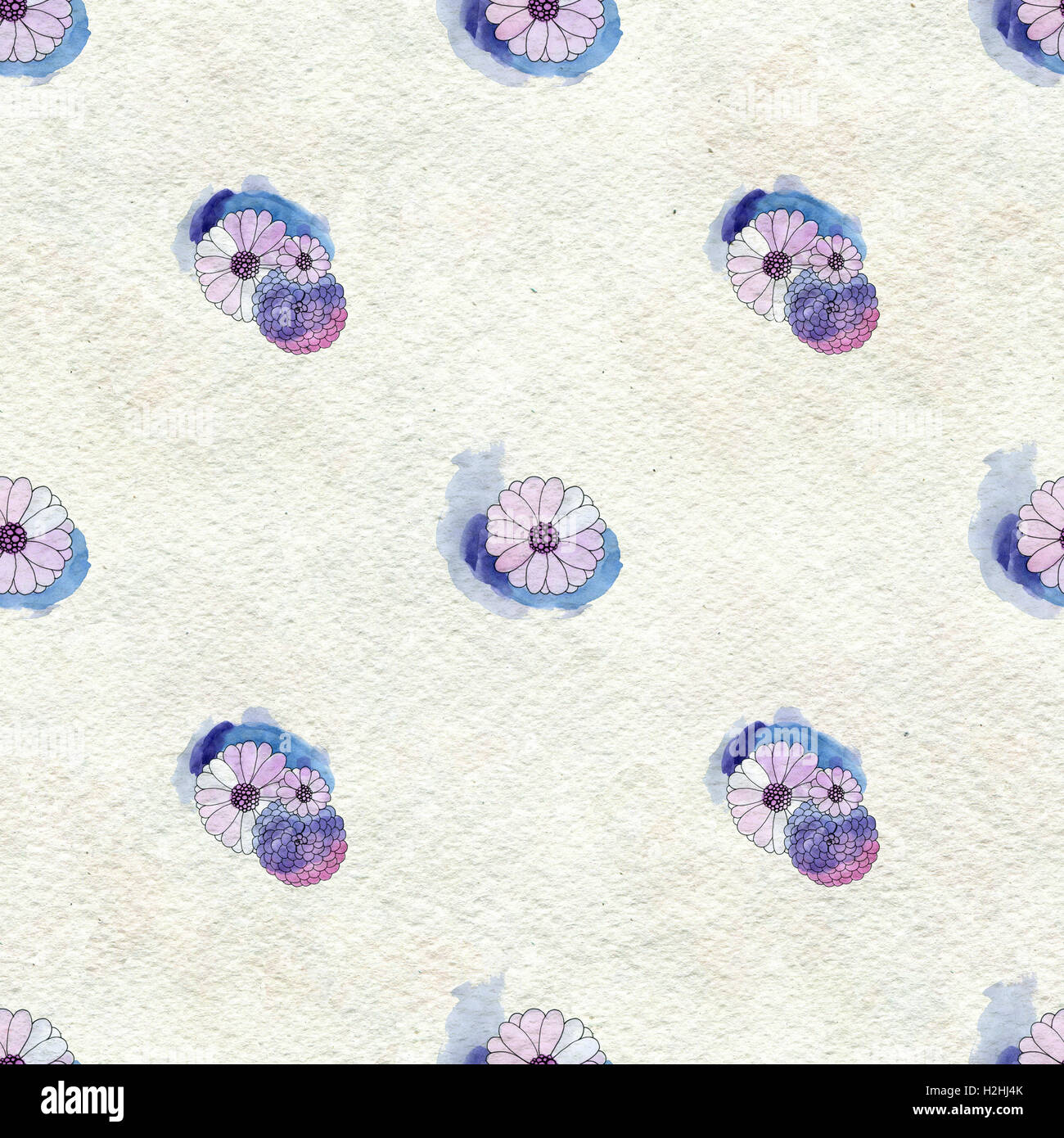 Seamless floral pattern with daisy flowers Stock Photo - Alamy