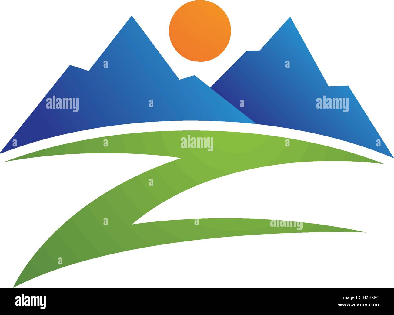 Mountain vector icon illustration design template Stock Vector Image ...