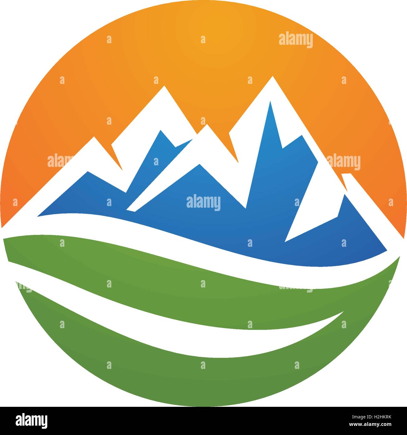 Mountain vector icon illustration design template Stock Vector Image ...