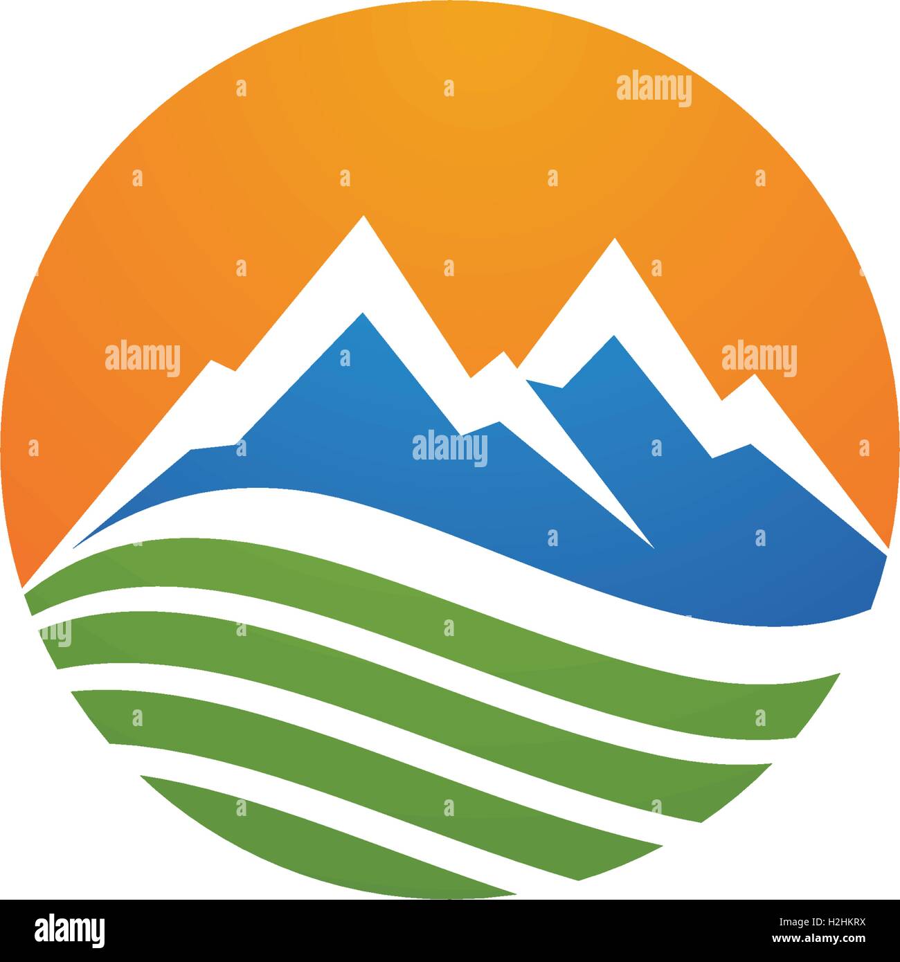 Mountain vector icon illustration design template Stock Vector Image ...