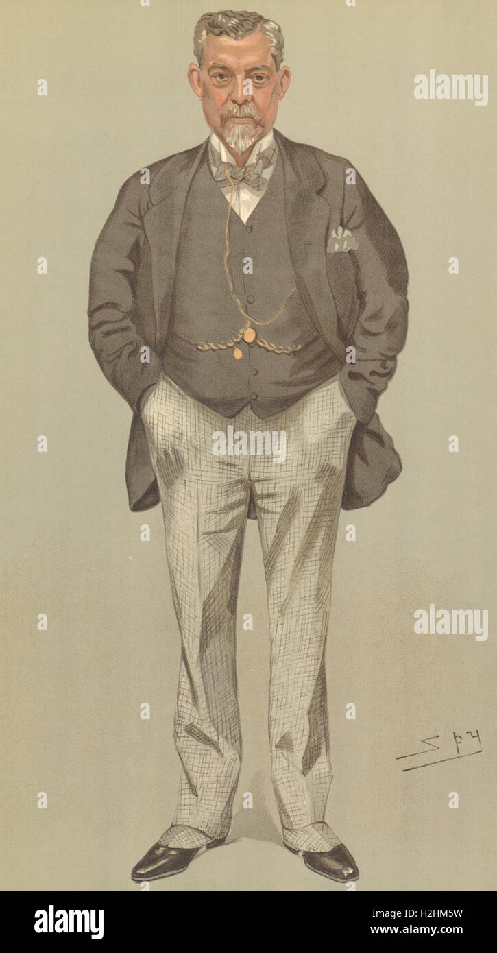 VANITY FAIR SPY CARTOON. James Thompson 'Caledonian Railway'. Railways. 1895 Stock Photo