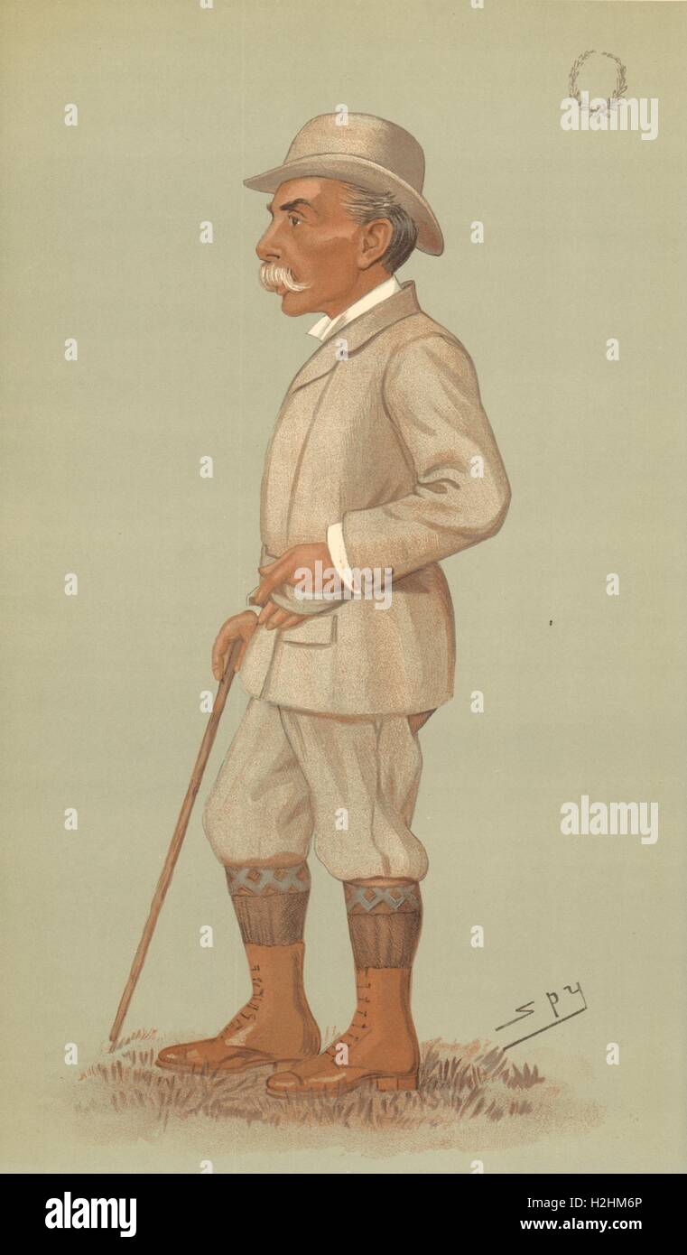 VANITY FAIR SPY CARTOON. Alfred Austin 'the Laureate'. Poets. By Spy. 1896 Stock Photo