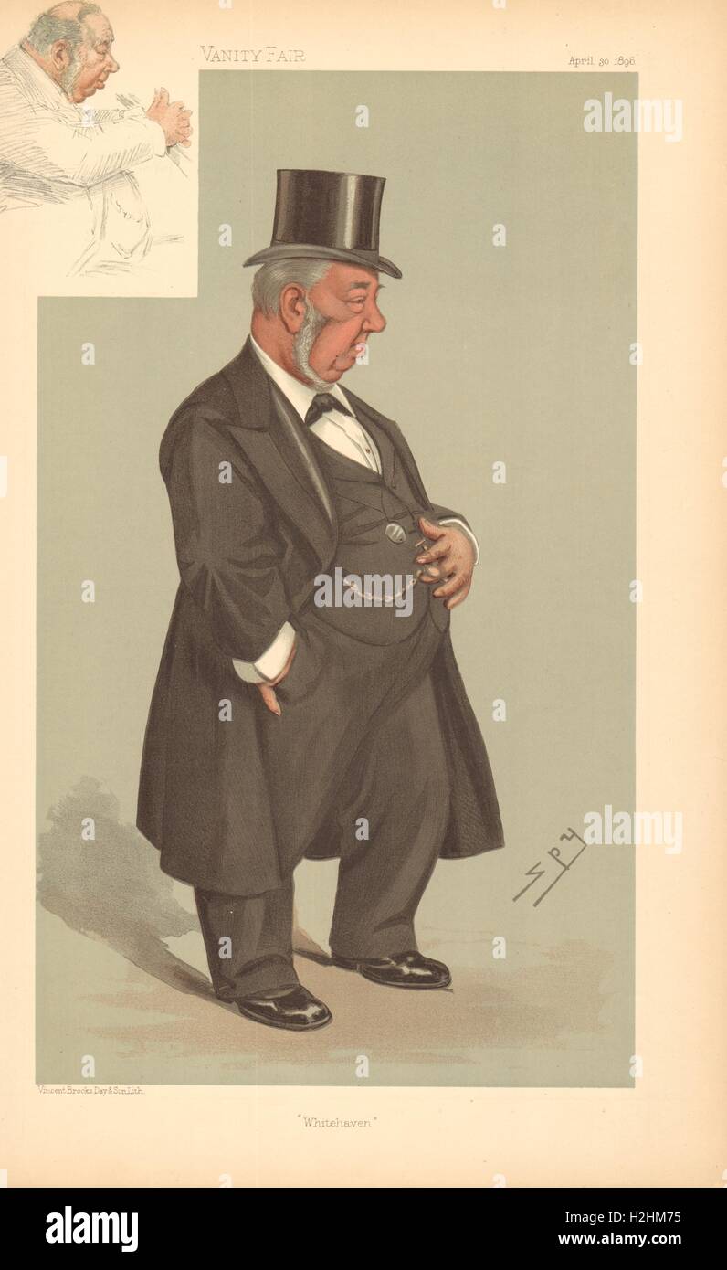 VANITY FAIR SPY CARTOON. Augustus Helder 'Whitehaven'. Cumbria. By Spy. 1896 Stock Photo