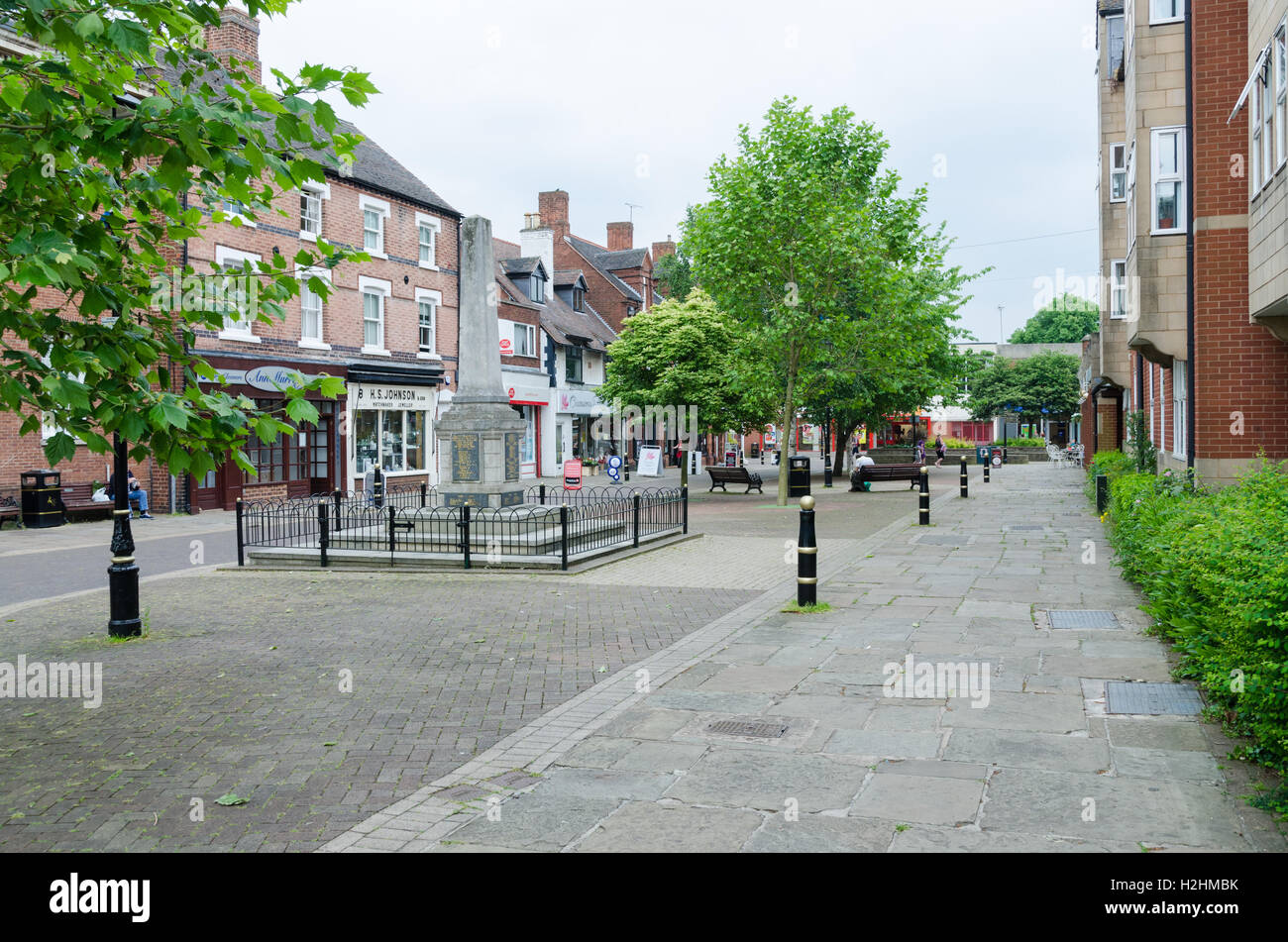 Anson Street in the Staffordshire town of Rugeley Stock Photo