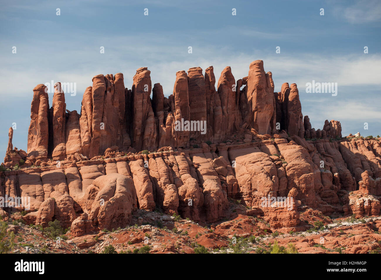 The Marching Men, Arches National Park, Utah Stock Photo