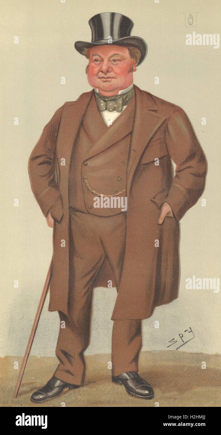 VANITY FAIR SPY CARTOON Sir Oswald Mosley 'John Bull'. Staffordshire 1898 Stock Photo