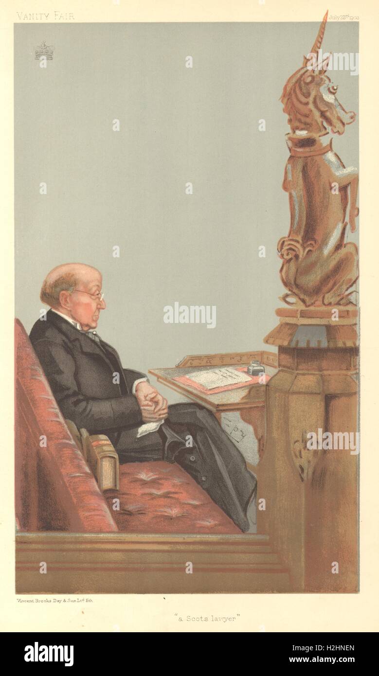 VANITY FAIR SPY CARTOON Baron Alexander Burns Shand 'a Scots lawyer'. Judge 1903 Stock Photo