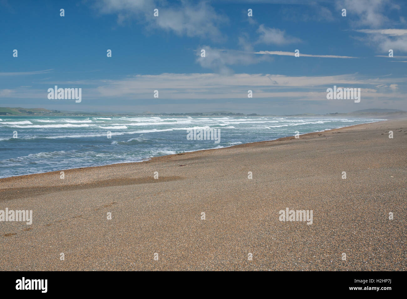 View of the sandy beach / background Stock Photo - Alamy