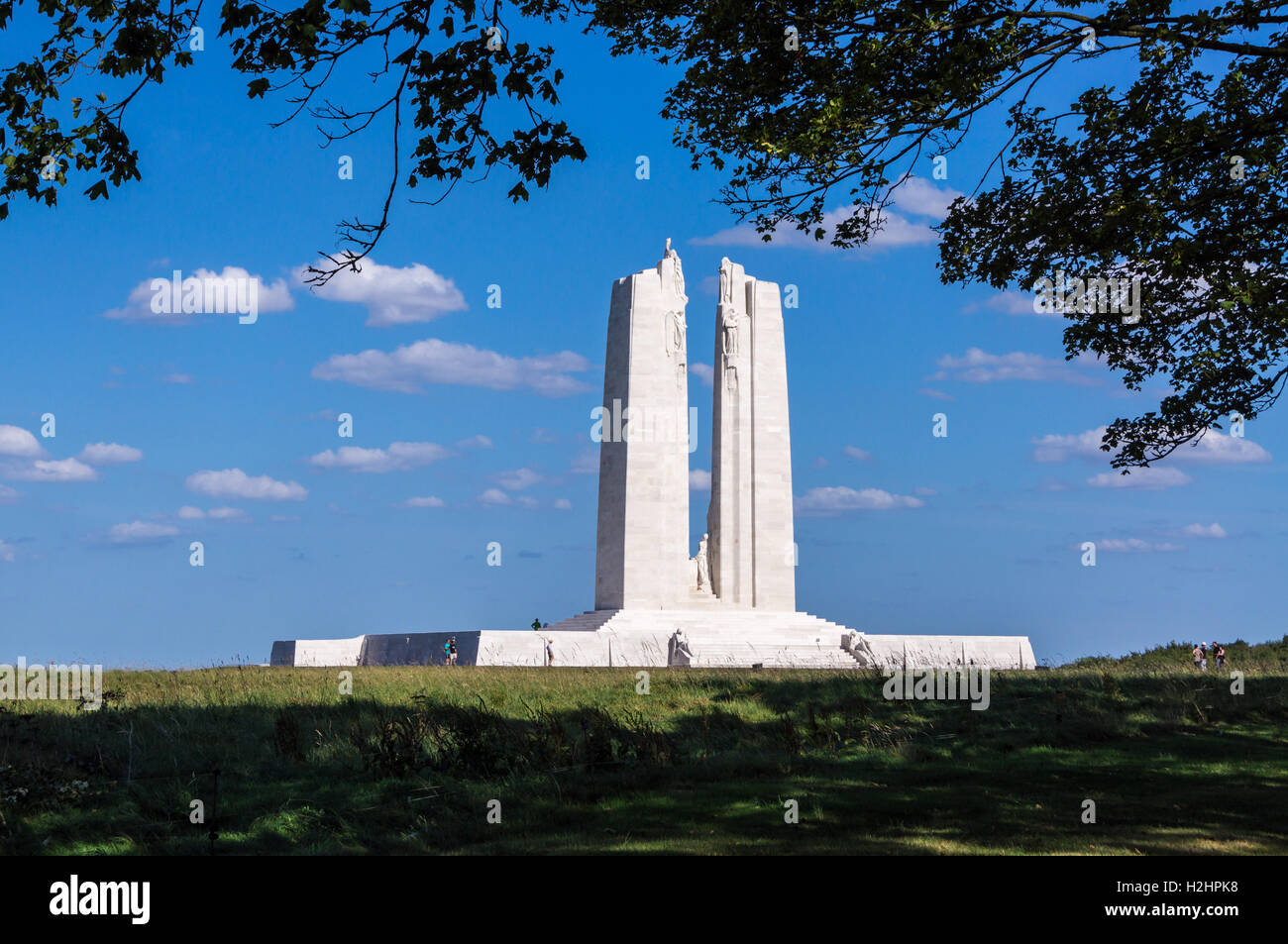 Canadian National Vimy Memorial by Walter Seymour Allward, 1925 - 1936, Vimy Ridge, Pas-de-Calais, Hauts de France, France Stock Photo