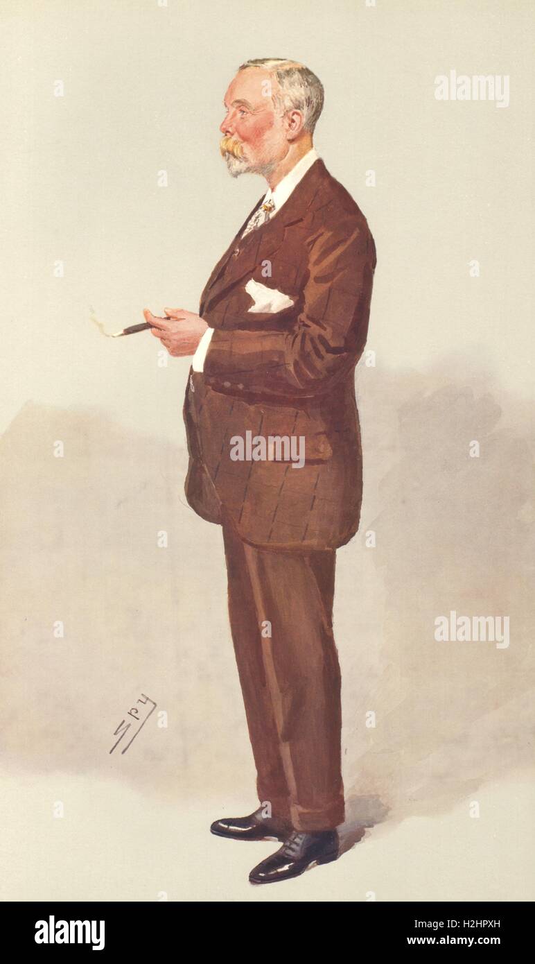 SPY CARTOON. James Charles Inglis 'Great Western'. Railway. Civil engineer. 1908 Stock Photo