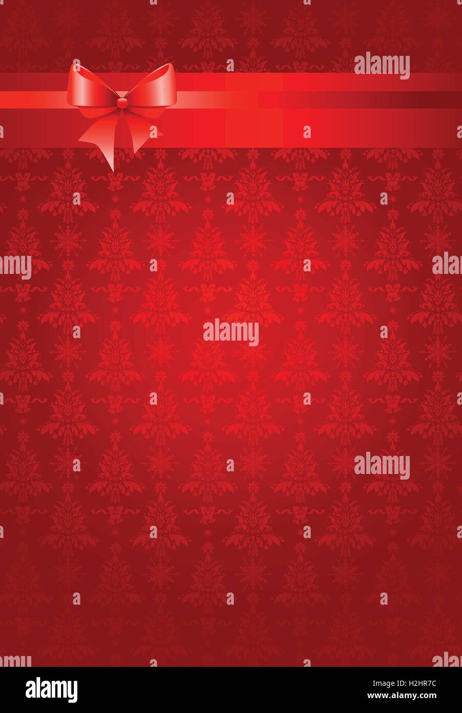 Red christmas holiday background with ribbon Stock Vector Image & Art ...