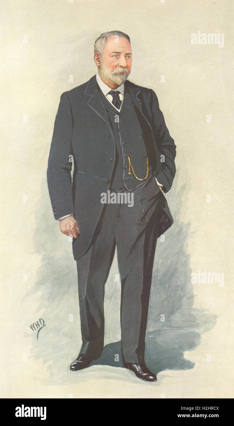 VANITY FAIR SPY CARTOON. WS Fielding 'Canadian Finance'. Canada. By WHO. 1909 Stock Photo