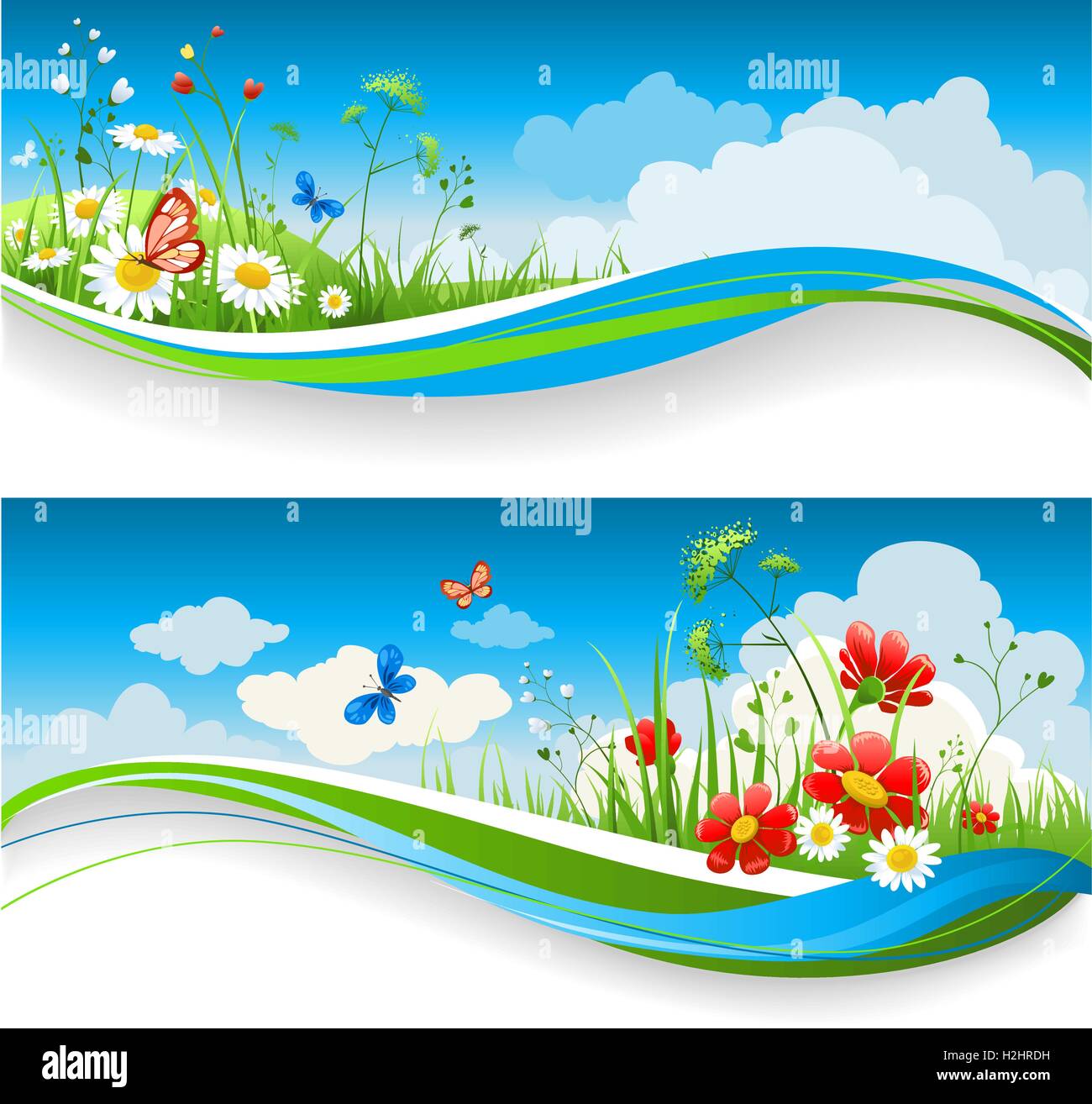 Summer floral banners Stock Vector Image & Art - Alamy