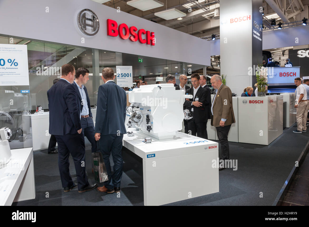 Booth of the german automotive supplier company Bosch Stock Photo