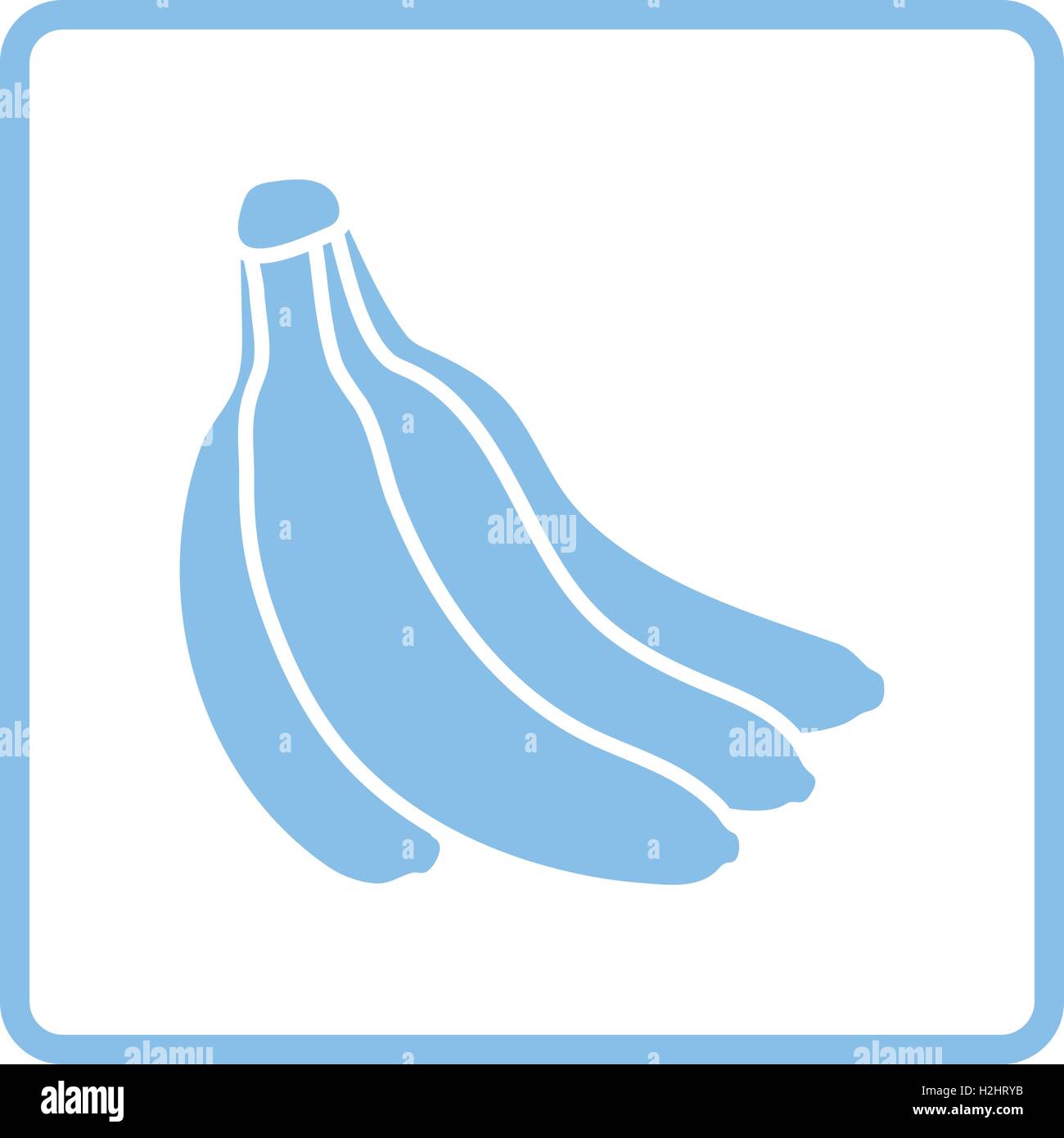Banana icon. Blue frame design. Vector illustration. Stock Vector