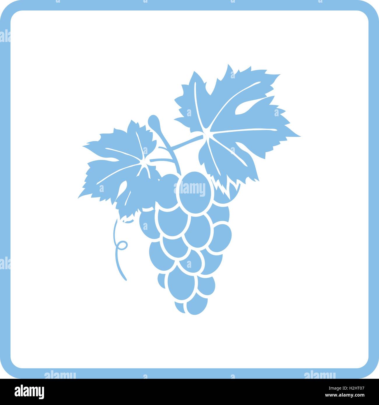 Grape icon. Blue frame design. Vector illustration Stock Vector Image ...