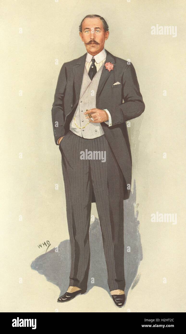 VANITY FAIR SPY CARTOON. Viscount Ridley 'Tariff Reform League'. Cheshire. 1910 Stock Photo