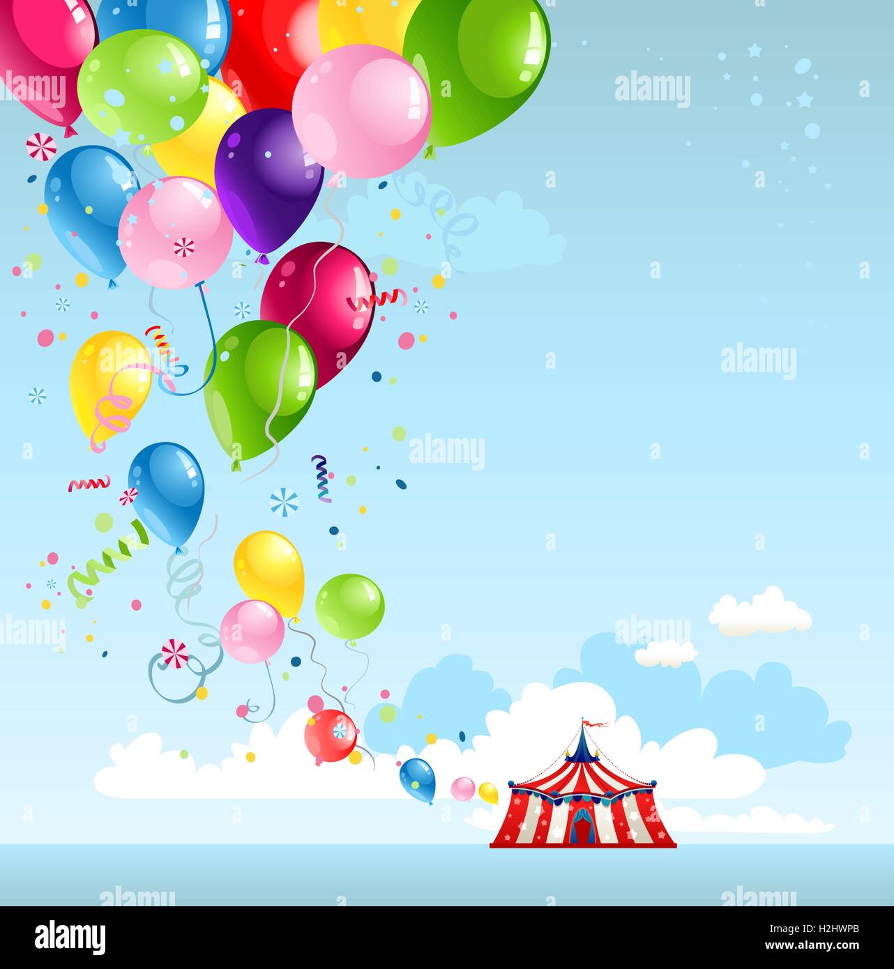 Circus tent and balloons Stock Vector Image & Art - Alamy