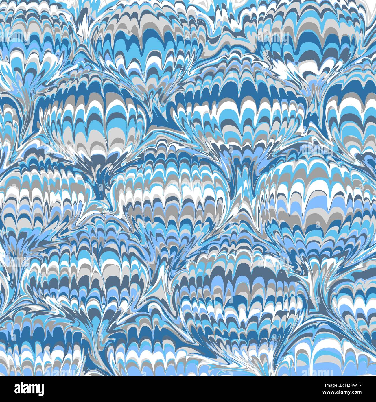 Marbling blue vintage background Stock Vector