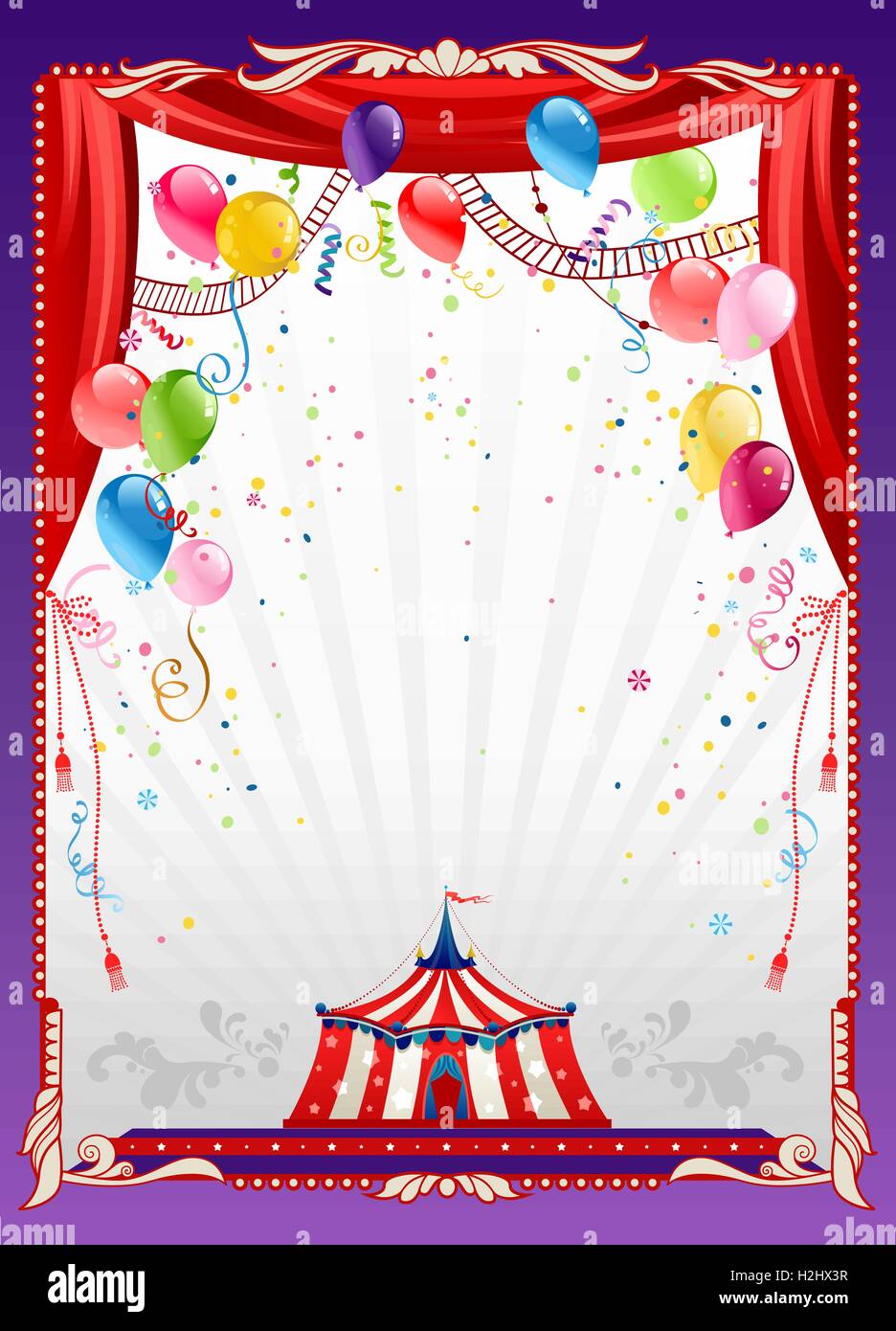 Circus background with balloons Stock Vector Image & Art - Alamy
