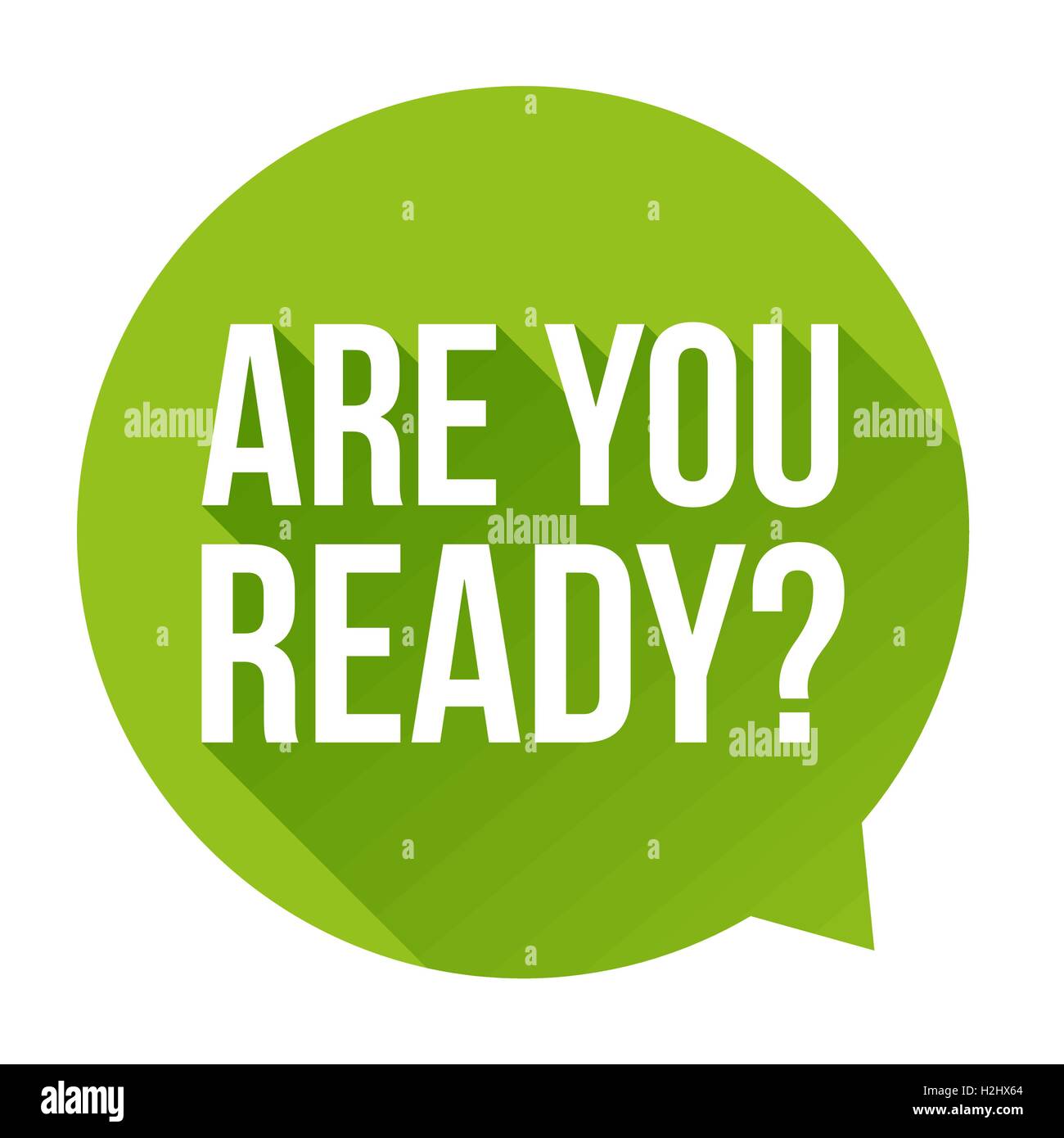 Are you ready? Speech bubble Stock Vector Image & Art Alamy