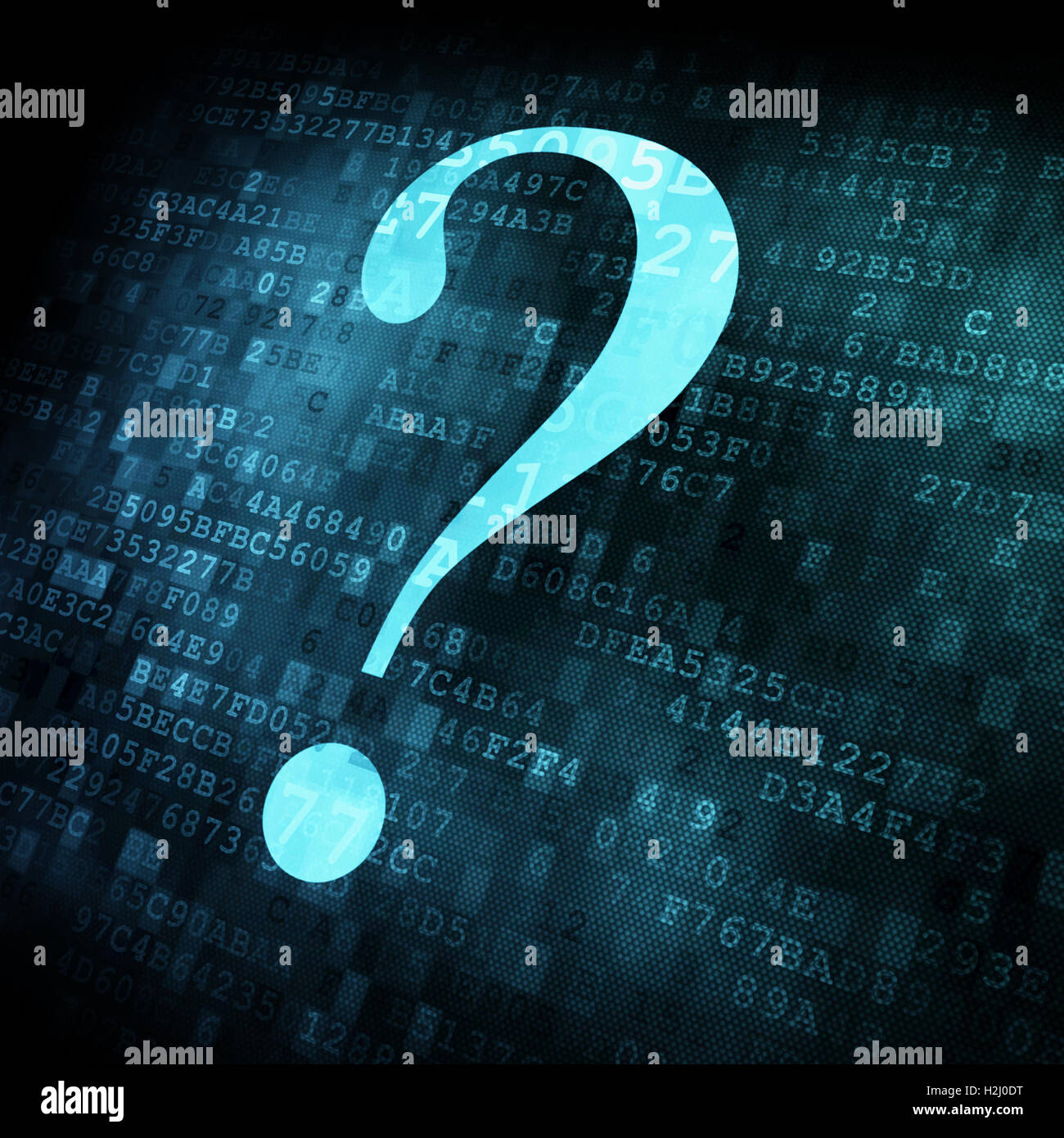 Symbol of question mark on digital screen Stock Photo Alamy