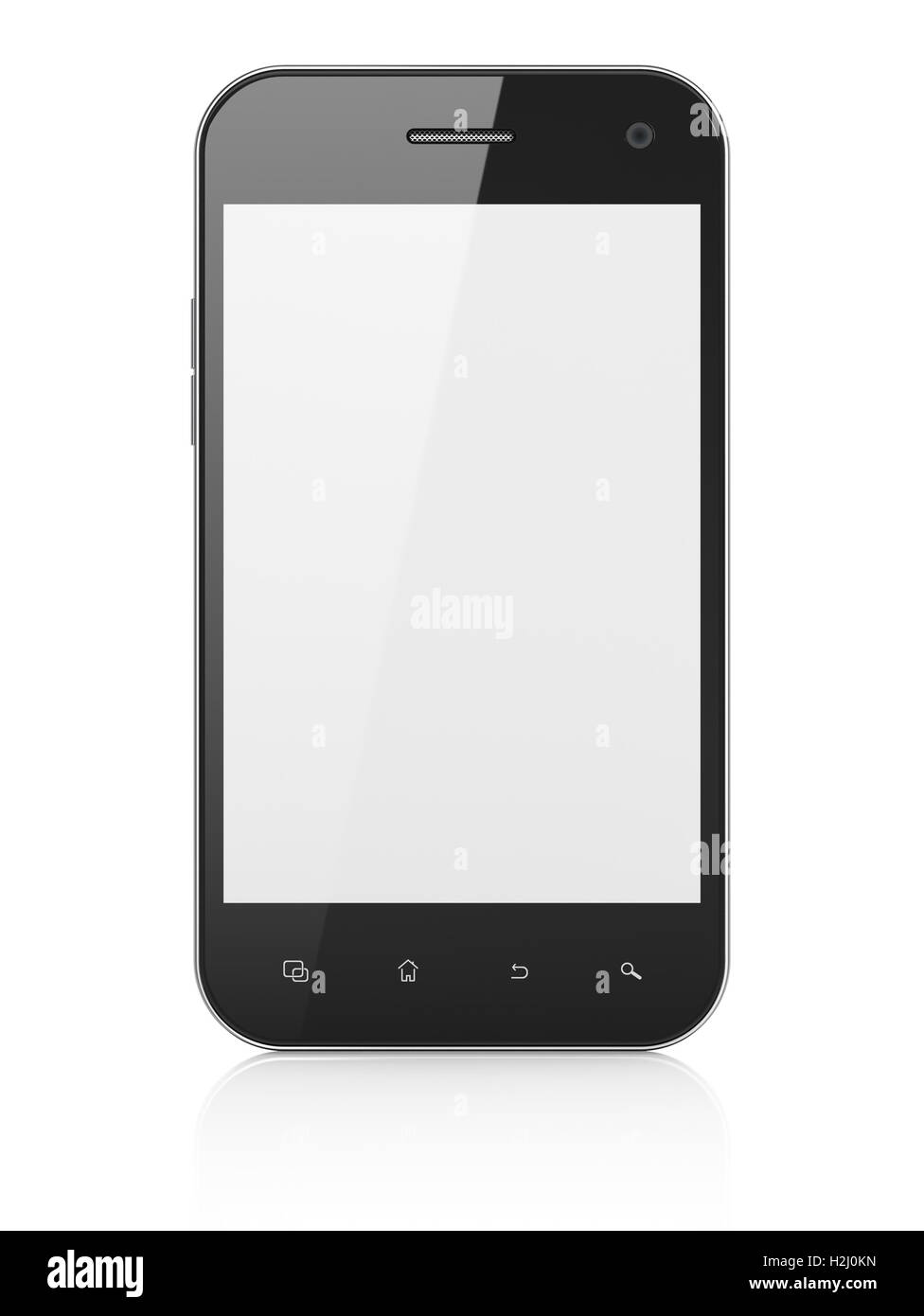 Beautiful smartphone on white background. Generic mobile smart phone Stock Photo
