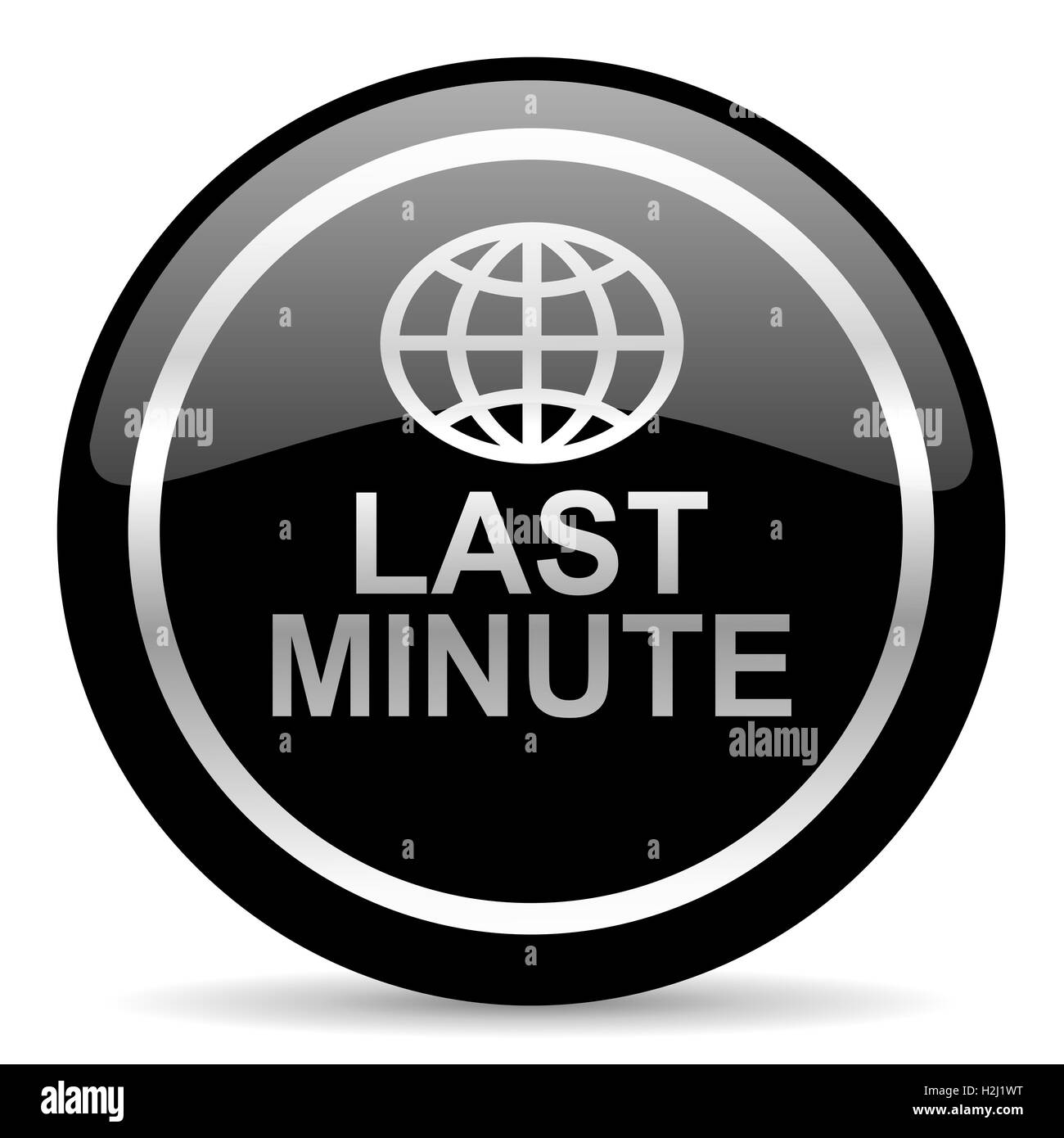 Last minute icon Black and White Stock Photos & Images - Alamy