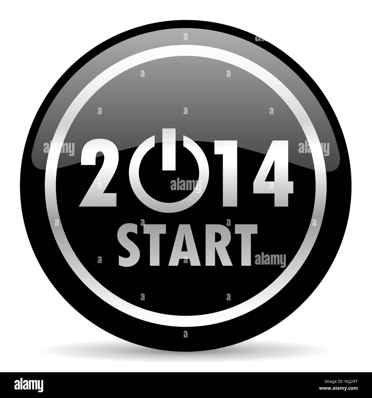 year 2014 icon Stock Photo