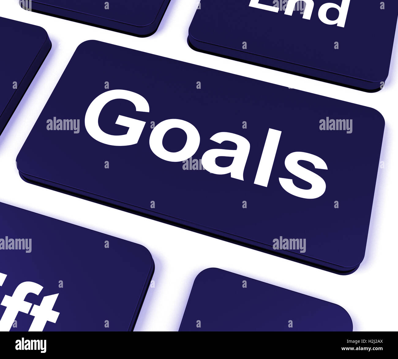 Goals Key Shows Aims Objectives Or Aspirations Stock Photo Alamy