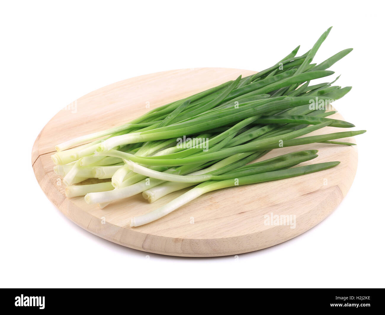 Green spring onions garnish Cut Out Stock Images & Pictures - Alamy