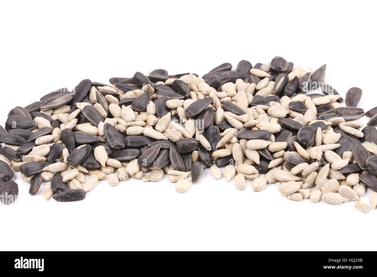 Sunflower black and peeled seeds mix Stock Photo - Alamy