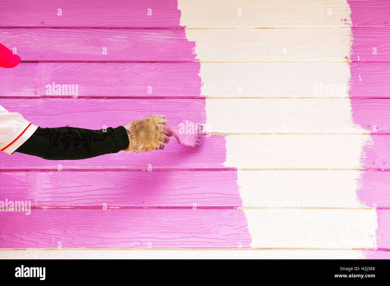 Pink color painting wall Stock Photo - Alamy