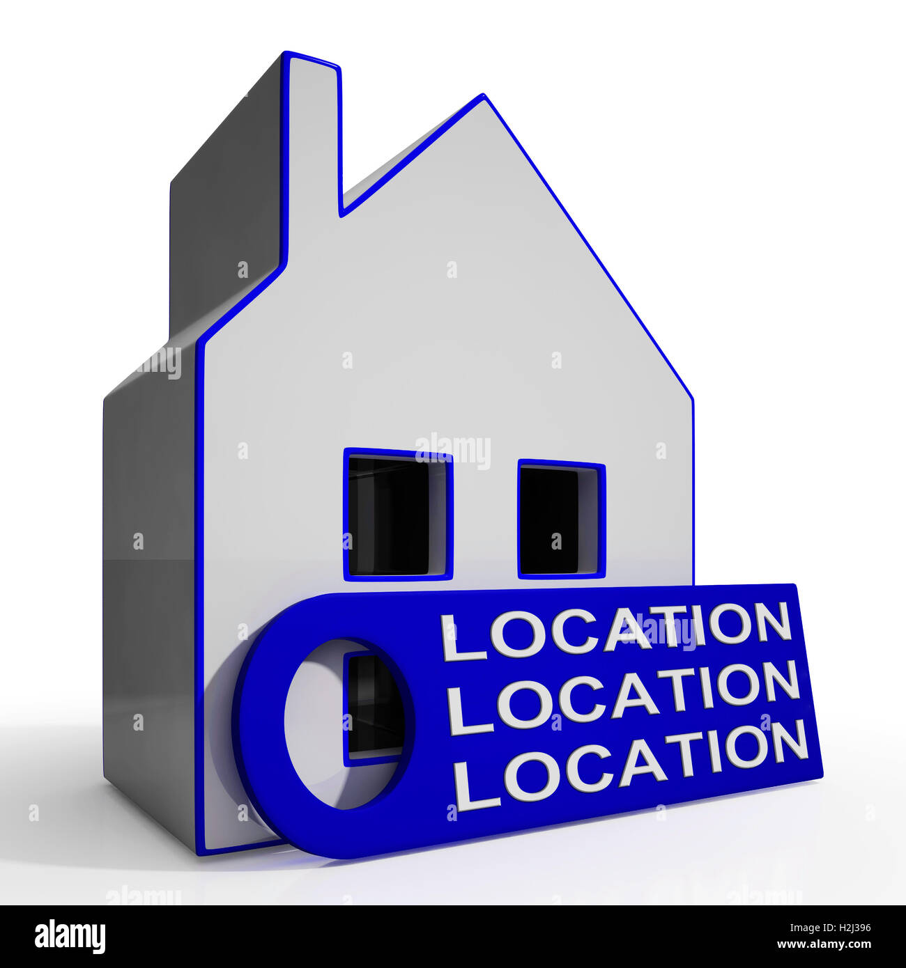 Location Location Location House Means Perfect Area And Home Stock Photo