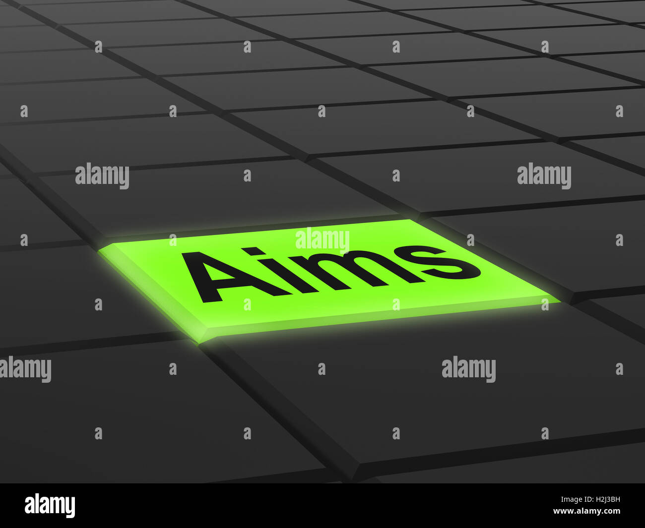 Aims Button Shows Targeting Purpose And Aspiration Stock Photo