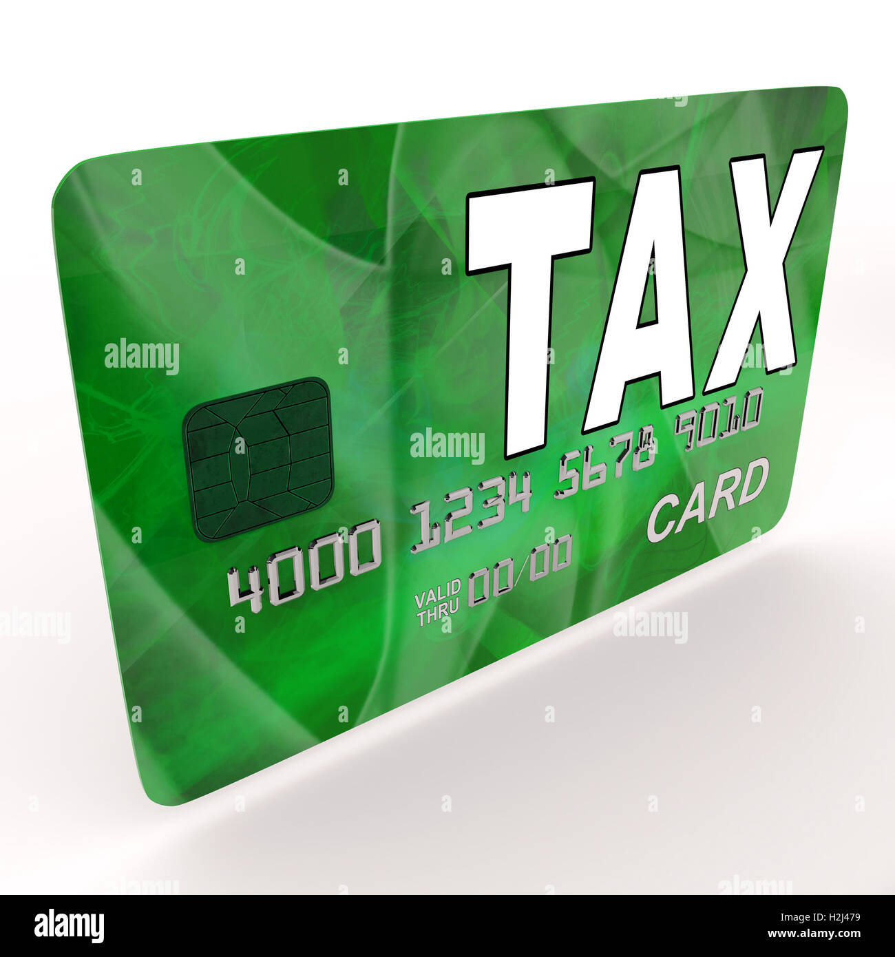 Tax On Credit Debit Card Shows Taxes Return IRS Stock Photo Alamy