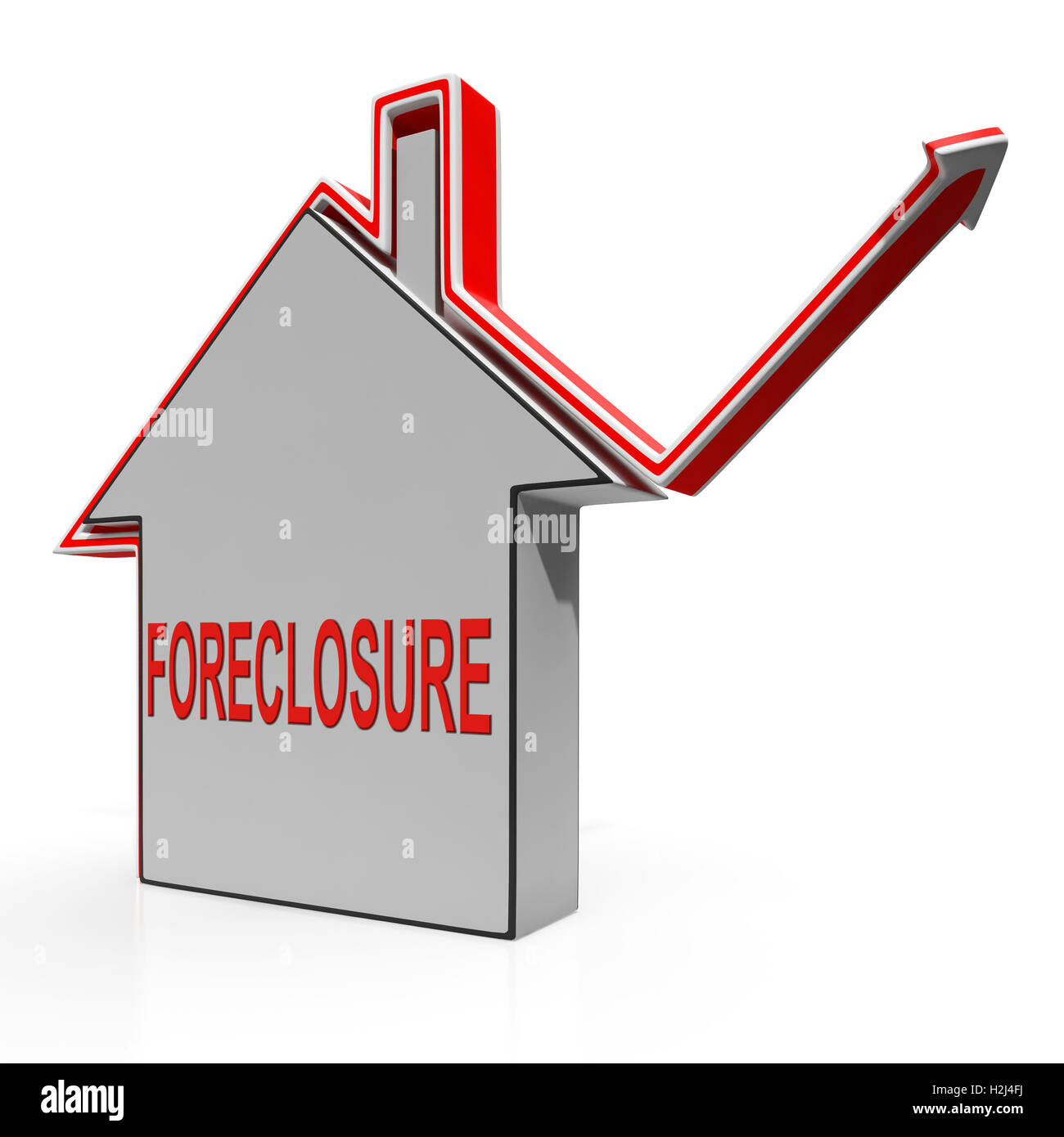 Foreclosure House Shows Lender Repossessing And Selling Stock Photo