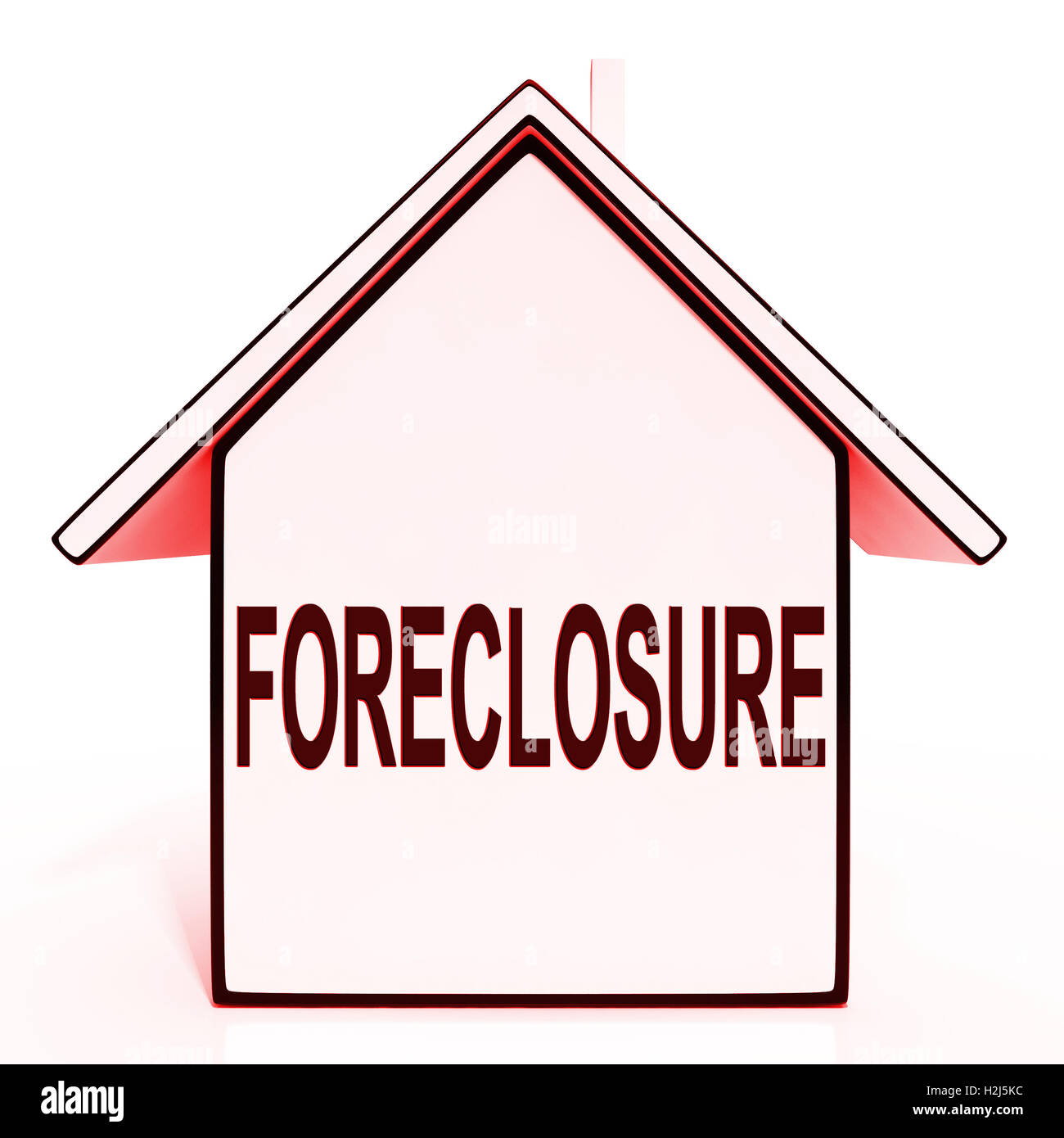 Foreclosure House Means Repossession To Recover Debt Stock Photo