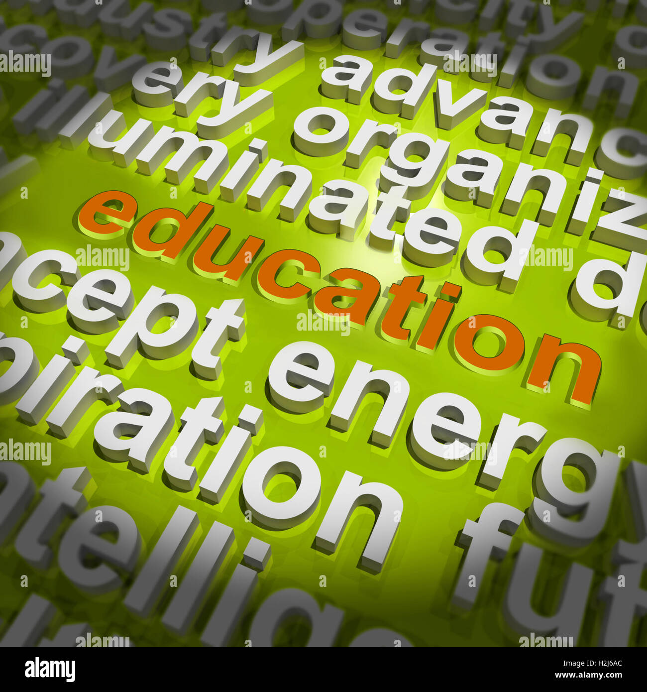 Education Word Cloud Means Teaching Schooling Or Training Stock Photo