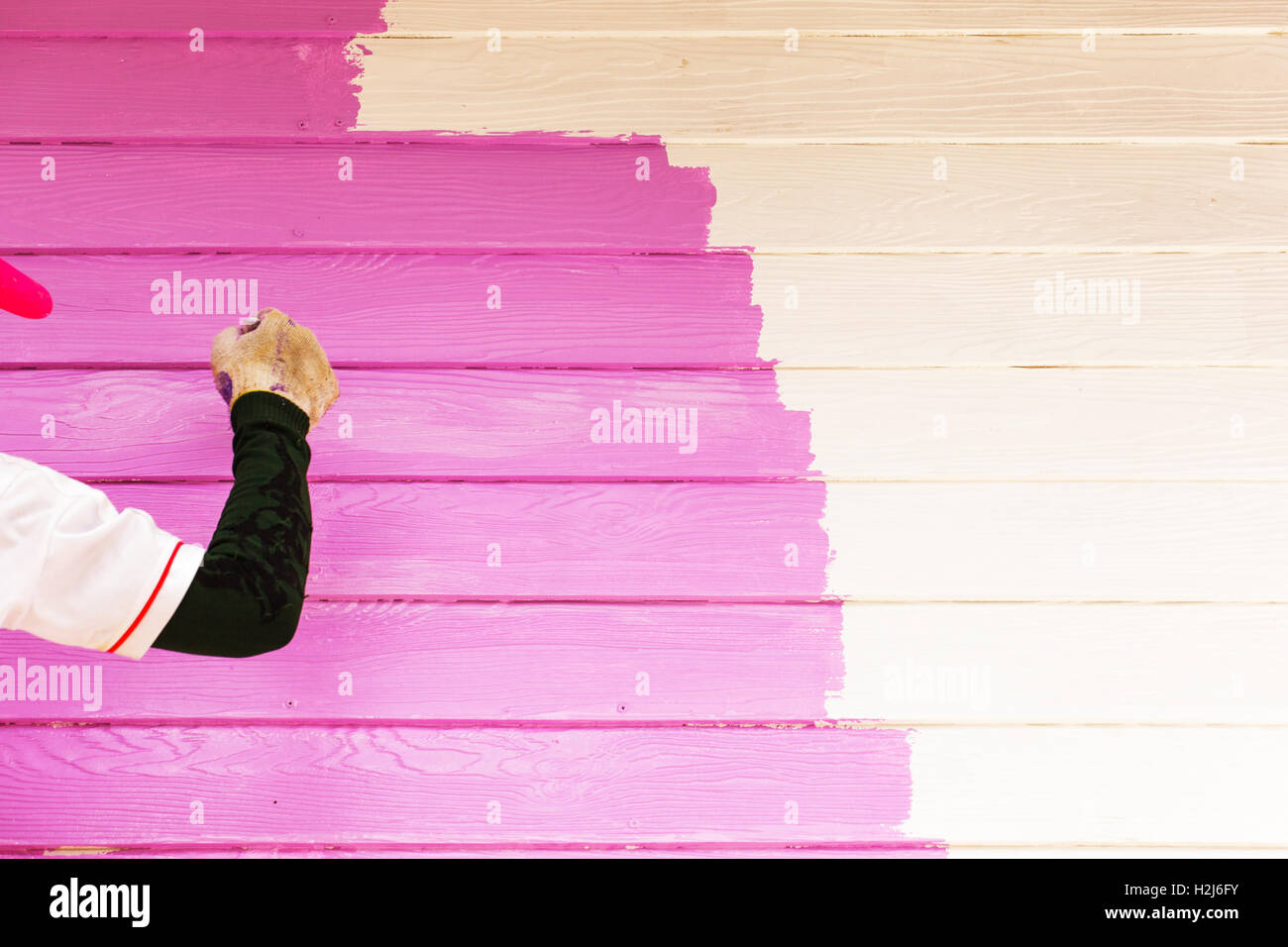 Pink color painting wall Stock Photo - Alamy