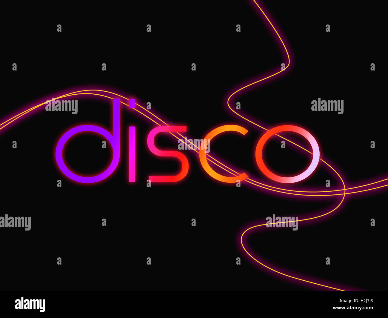 Groovy Disco Means Dancing Party And Music Stock Photo - Alamy