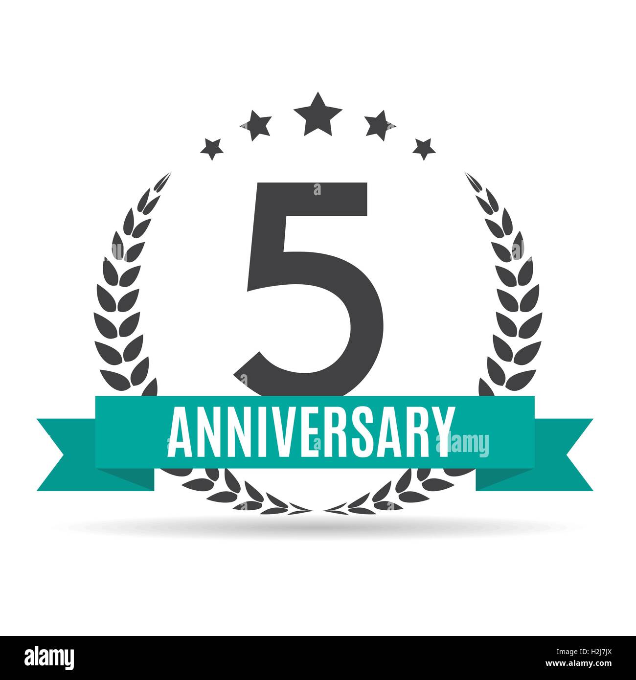 Template 5 Years Anniversary Vector Illustration Stock Vector Image ...