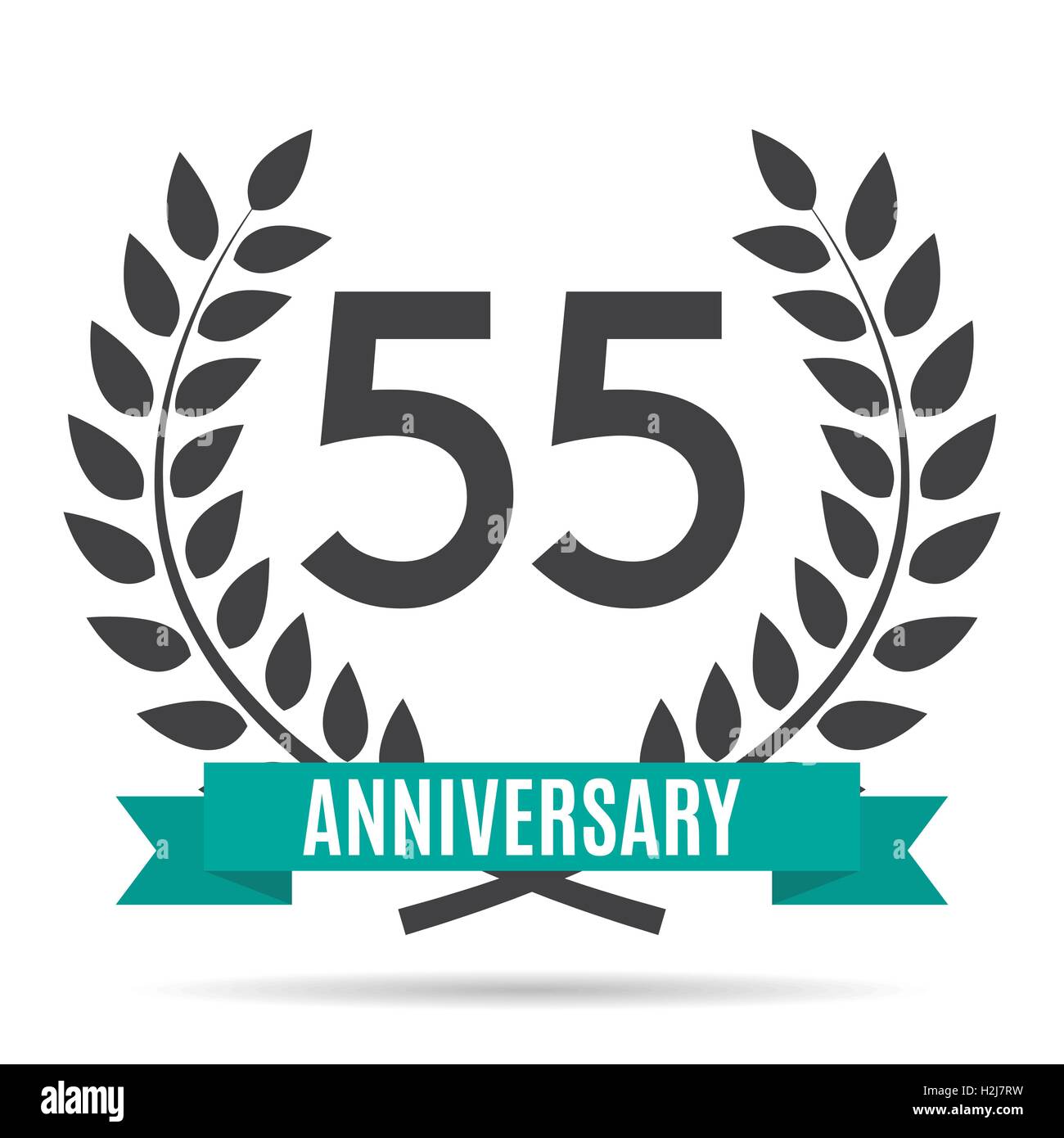 Template 55 Years Anniversary Vector Illustration Stock Vector Image