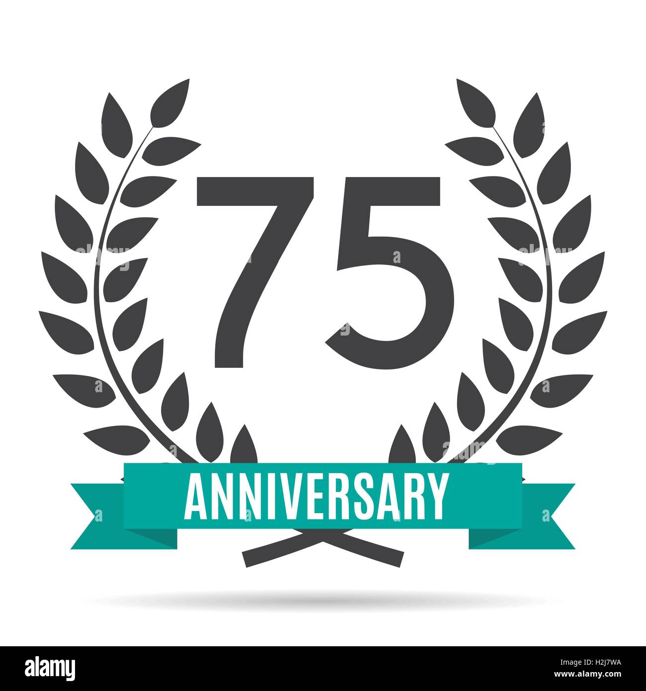 Template 75 Years Anniversary Vector Illustration Stock Vector Image ...