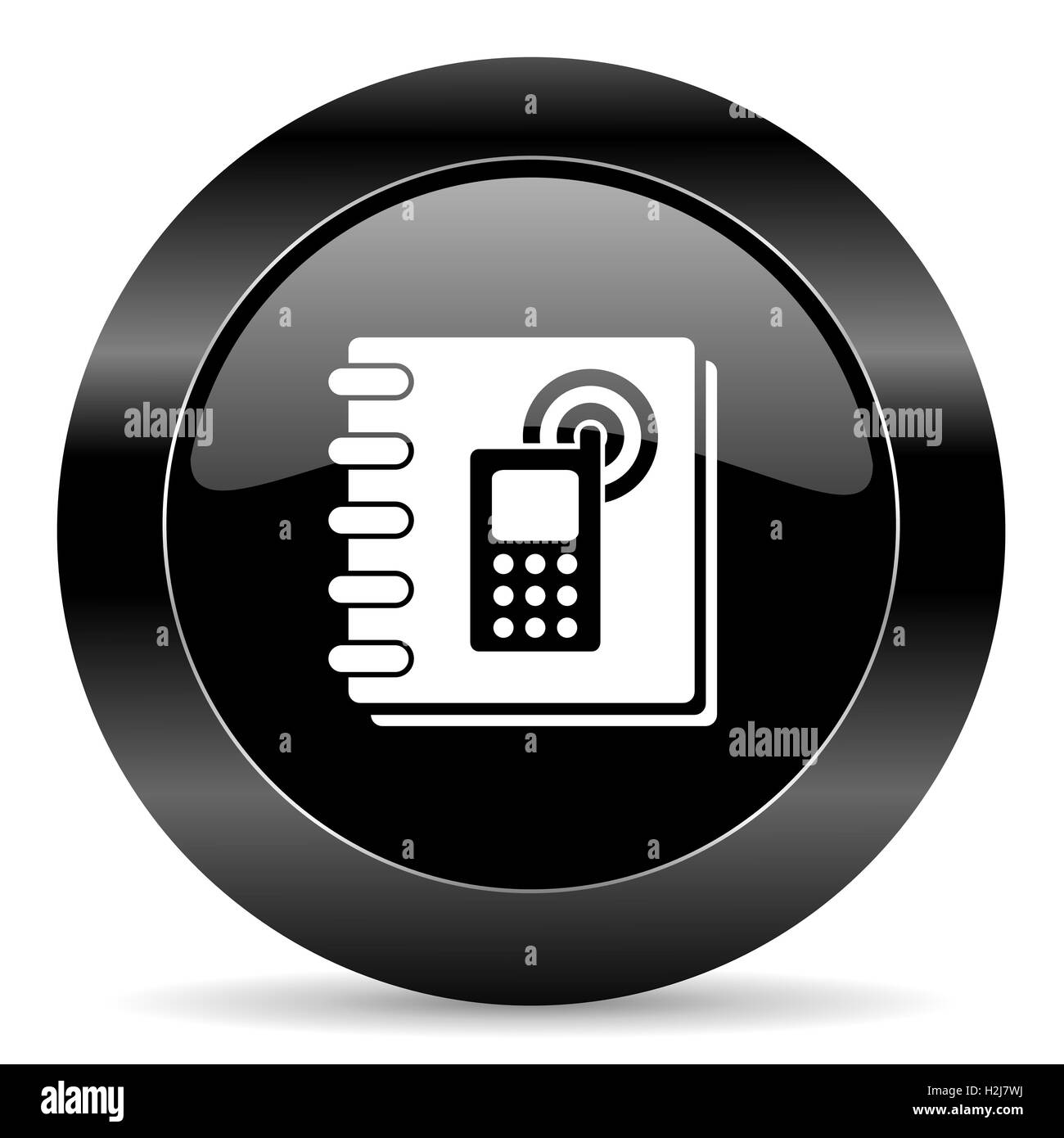 Symbol phone book Black and White Stock Photos & Images - Alamy